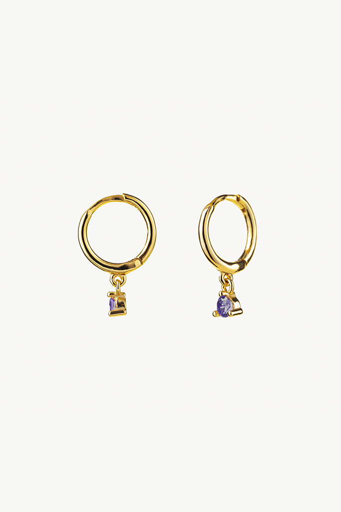 Pendientes Lavender hoop