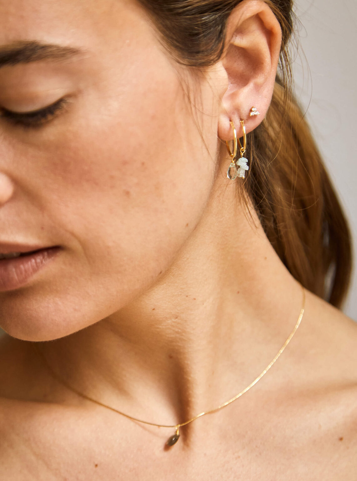 Pendientes aqua hoop