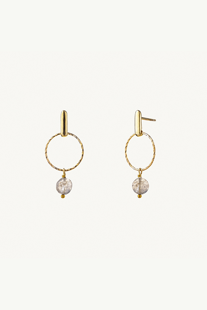 Pendientes Labradorite coin