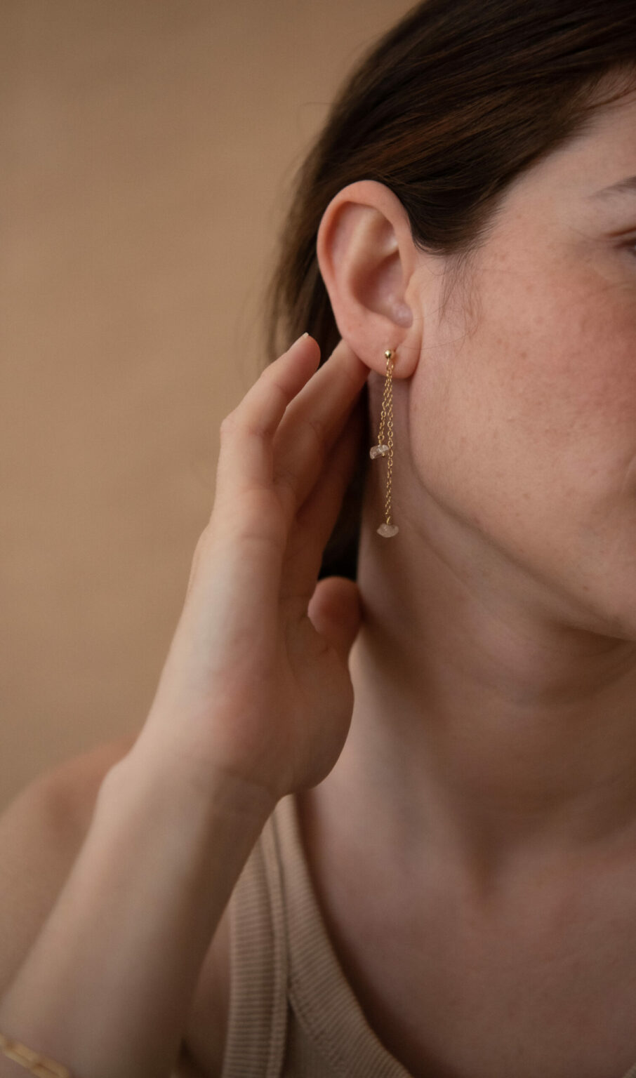 Pendientes chips cristal