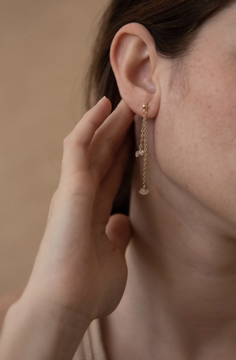 Pendientes chips cristal