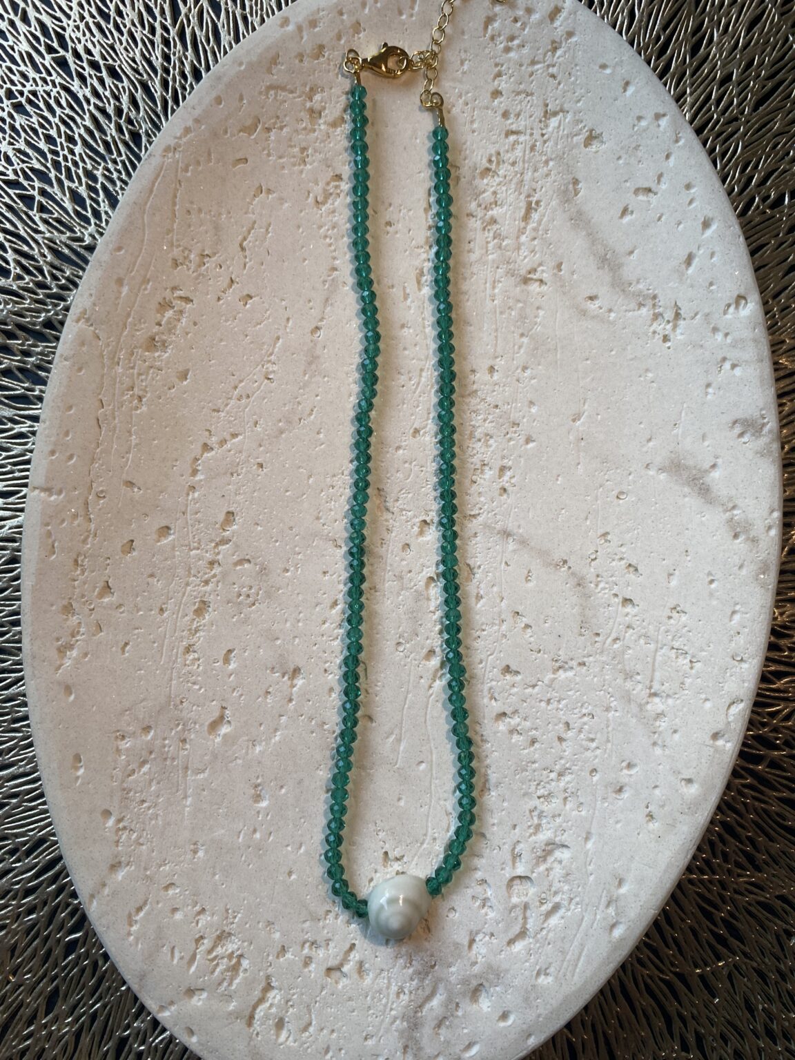 Gargantilla Caracol verde