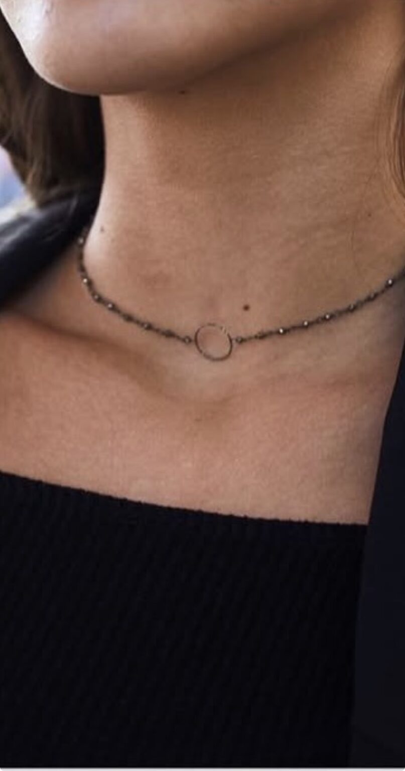Collar black Rosario Circle