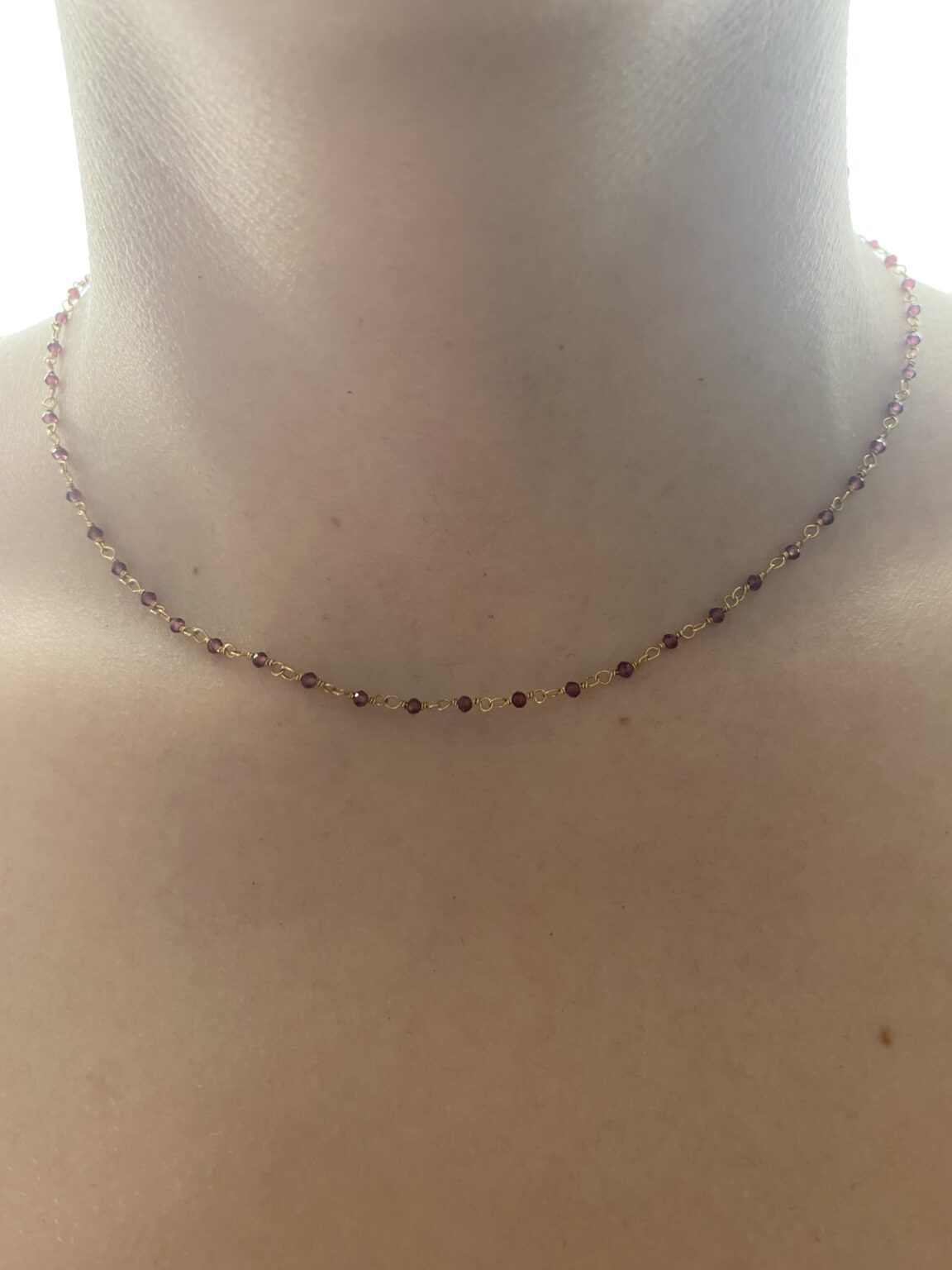 Collar Rosario Garnet